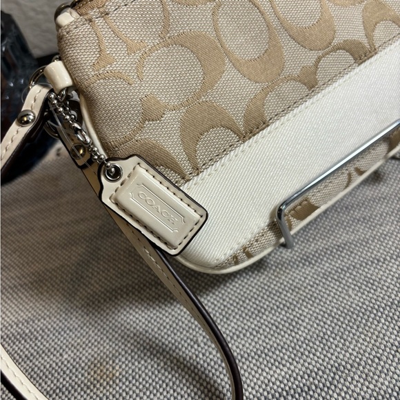 Coach Tan and Cream Wristlet - Picture 3 of 10
